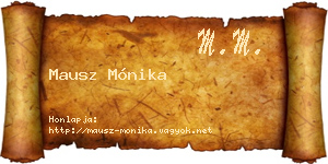 Mausz Mónika névjegykártya